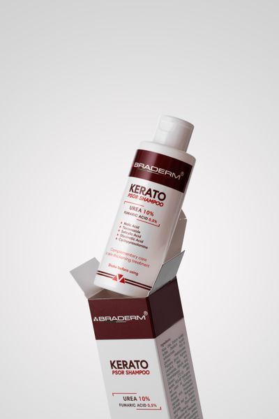 Лікувальний шампунь для шкіри голови Braderm - Kerato Psor Shampoo 150 ml 00-00000683 фото